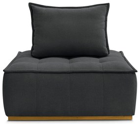 Tmavosivé ženilkové kreslo Elisa – Bobochic Paris