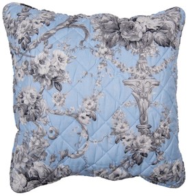 Modrý vintage povlak na vankúš M - 50 * 50 cm