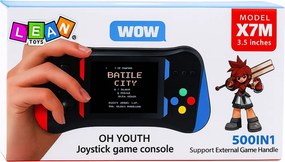 LEAN Toys Prenosná elektronická konzola X7M 500 hier Režim pre dvoch hráčov 3,5 palca