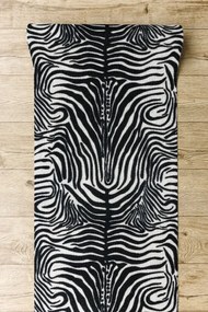 Protišmykový behúň DIGITAL zebra, biely / čierny