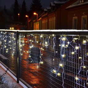 NEXOS Vianočný svetelný dážď, 600 LED, 20 m, teplá biela