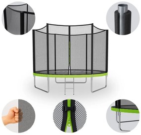 Záhradná trampolína pre deti ,ochranná sieť, stabilná konštrukcia 8FT Ø 252 cm