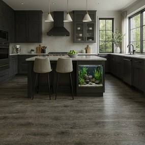 Beaulieu International Group, PVC podlaha - lino Domo 2153, na mieru, šíře 2m,3m,4m, šedá, bez podkladu, kuchyňa