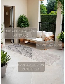 Vnútorný a vonkajší behúň v sivej a slonovinovej farbe 80x250 cm Duet Liora – NORTHRUGS