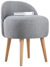 Taburet NIKI, priemer 46 cm, sivý
