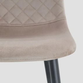 Jedálenská stolička NOIR zamatová béžová 743870