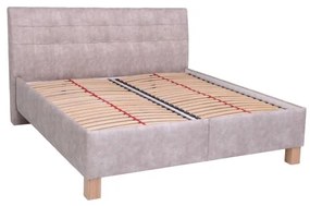 Čalúnená posteľ s matracom a úložným priestorom VIOLET 180x200 cm béžová