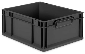 Sada 10 kusov - Eurobox Next Gen 2.0 Cycle - Stohovateľný kontajner s uzavretými rukoväťami - 400 x 300 x 170 mm - Antracit