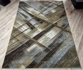 Hnedý koberec Villa 872 s linkovaným vzorom – moderný dizajn Rozmer: 60x100 cm