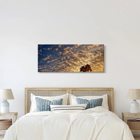 Obraz - Palmy medzi mrakmi (120x50 cm)