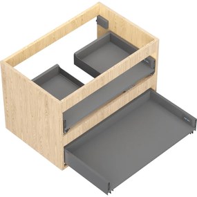 Mexen Box-A, závesná skrinka 70 cm, 2 zásuvky, dub, 91AX0-0700-470-2-81