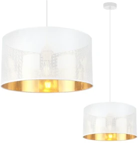 Závesné svietidlo Asti0, 1x biele PVC tienidlo, (fi 35cm), g, w