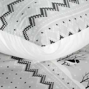 VIANOČNÉ SATÉNOVÉ OBLIEČKY TASHA 160X200 CM, 2 KS 70X80 CM VZOROVANÉ