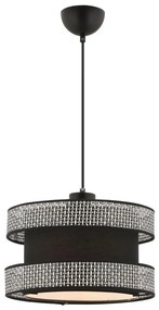 Závesné svietidlo na lanku HALO 1xE27/60W/230V čierna/sivá