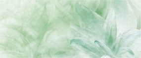 Obraz - Zelený kvet (120x50 cm)