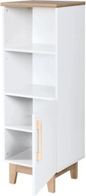 Biela detská knižnica v dekore duba 45x128 cm Finn – Roba