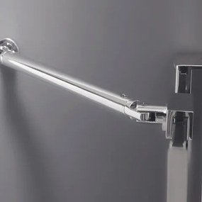 Roltechnik Štvorcový alebo obdĺžnikový sprchovací kút DCO1 + DB - otváracie dvere s pevnou stenou 90 cm 80 cm