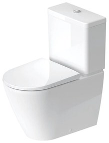 DURAVIT D-Neo WC misa kombi Rimless s hlbokým splachovaním, Vario odpad, 370 x 650 mm, biela, s povrchom HygieneGlaze, 2002092000