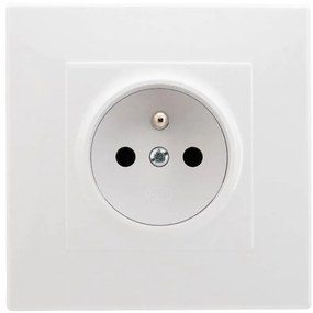 GP-1LZ Jednonásobná zásuvka s uzemnením biela