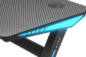 Herný stôl BG04 čierny 140 cm