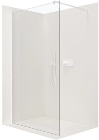 CERANO - Sprchová zástena Walk-in Onyx Ľ/P - guľatá vzpera - biela matná, transparentné sklo - 50x200 cm, CER-CER-482953