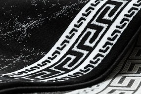 Koberec / Behúň GLOSS 2813 87 ramka, grécky - čierny / sivý