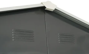 Záhradný domček s drevníkom BestBerg ZDD-6A / 6 m² / 322 x 196 x 196 cm / šedá