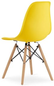 Set jedálenských stoličiek OSAKA žlté (hnedé nohy) 4ks