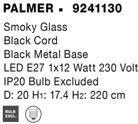 Luster na lanku Palmer B 30 čierne