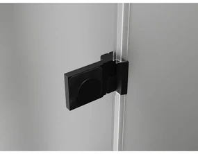 Mexen Lunar-B L výklopný sprchový kút ľavý 90 x 70 cm, číre sklo, čierna matná, 832L-090-070-70-00-L
