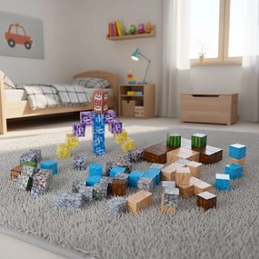 MULTISTORE Magnetické kocky 88 dielov s magnetmi – stavebnica pre deti od 3 rokov