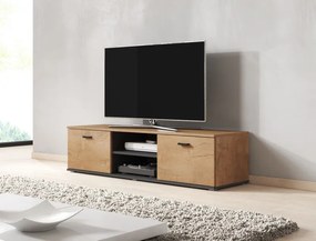 TV stolík SOHO 140 cm dub lefkas/čierny