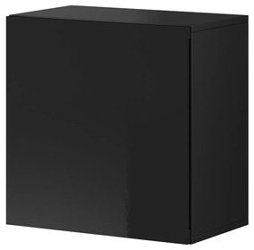 Nástenná skriňa Vivien 50 cm čierny lesk