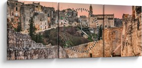 Obraz - Gravina in Puglia, Taliansko (s hodinami) (90x30 cm)