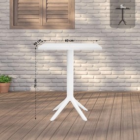 Stôl Nuvela 60x60 cm - biela