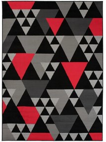 Kusový koberec PP Rico čiernočervený 220x300cm
