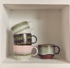 Set 2ks hrnček na čaj 70s Lush Tea - 14 * 10 * 8cm / 425 ml