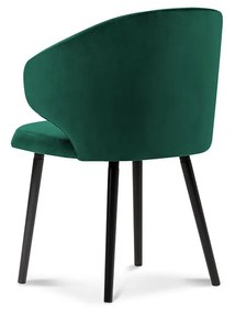 Zelená Zamatová stolička Nemesis dĺžka 57 × šírka 54 × výška 81 cm WINDSOR & CO