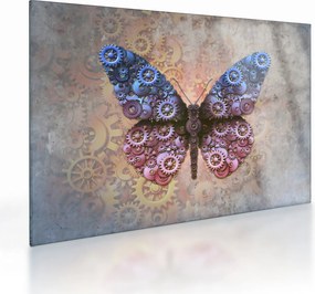 Sklenený obraz - Steampunk motýľ (70x50 cm)