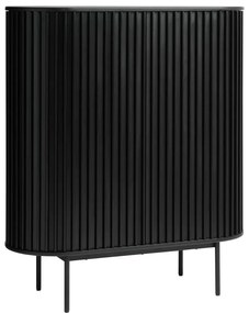 Čierna skrinka v dekore duba 125x110 cm Siena – Unique Furniture