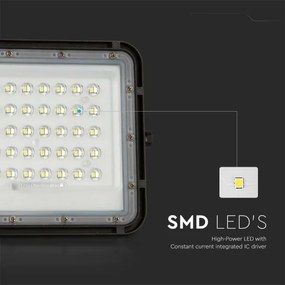 LED Vonkajší solárny reflektor LED/10W/3,2V IP65 4000K čierna + DO