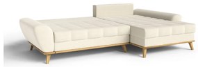 Krémová rozkladacia rohová pohovka (pravý roh) Balitco – Ropez