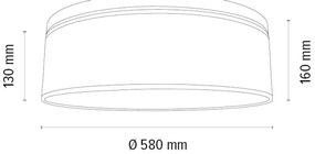 Spot-Light 47915874 - Stropné svietidlo BOHO 3xE27/25W/230V pr. 58 cm dub