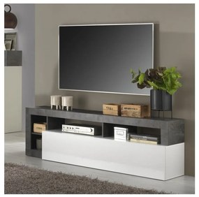 Televízny stolík LENOR biely/antracit