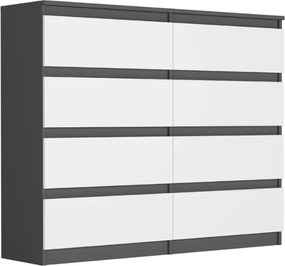 Komoda s 8 šuflíkmi R-120-S8 - rôzne farebné prevedenia artisan