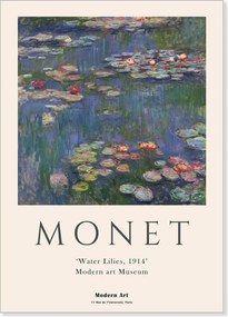 Plagát Claude Monet x PSTR Studio - Waterlillies