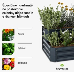 Blumfeldt High Grow vyvýšený záhon, 2 úrovne, odolný voči poveternostným vplyvom, odolný voči korózii, robustný, 405 L