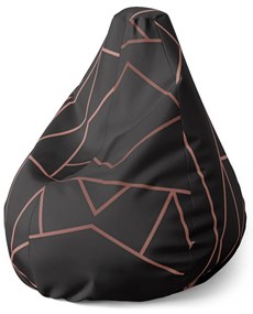 Sablio Sedací vak Pear Ružové obrazce - 70 x 95 x 15 cm