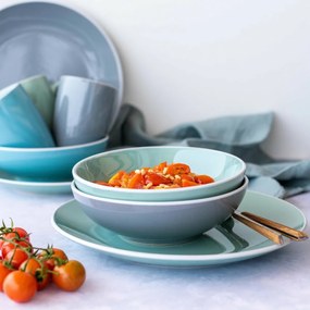 Mäser Jedálenská súprava riadu 24 ks ELISSA – tyrkysová lesk