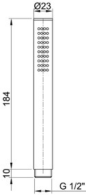 Sapho Sapho, MINIMAL ručná sprcha, 184mm, nerez, MI097